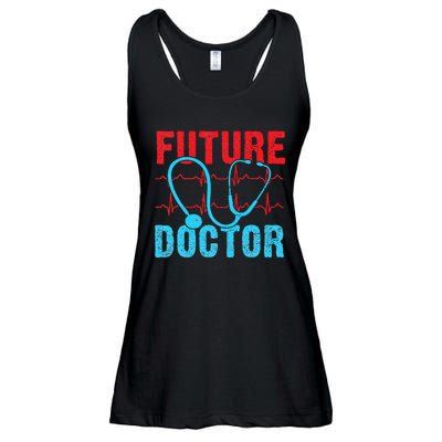 Future Doctor retro heartbeat nurse Ladies Essential Flowy Tank