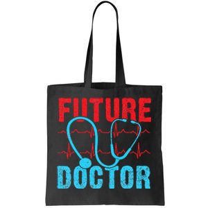 Future Doctor retro heartbeat nurse Tote Bag