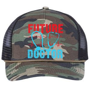 Future Doctor retro heartbeat nurse Retro Rope Trucker Hat Cap