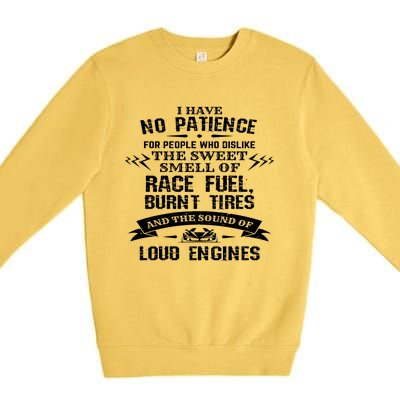 Funny Drag Racing Cute Gift For Mechanics And Car Enthusiasts Premium Crewneck Sweatshirt