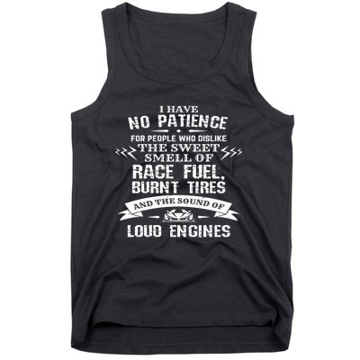 Funny Drag Racing Cute Gift For Mechanics And Car Enthusiasts Tank Top