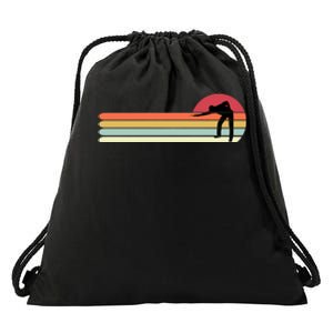 Father's Day Retro Funny Billiards Pool Gift For Dad Drawstring Bag