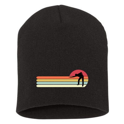 Father's Day Retro Funny Billiards Pool Gift For Dad Short Acrylic Beanie