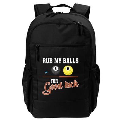 Father's Day Rub My Balls For Good Luck Pool Player Gift For Dad Backpack