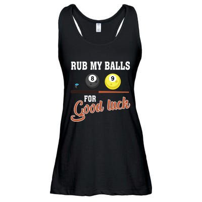 Father's Day Rub My Balls For Good Luck Pool Player Gift For Dad Ladies Essential Flowy Tank