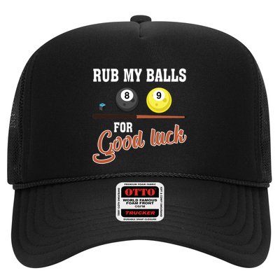 Father's Day Rub My Balls For Good Luck Pool Player Gift For Dad Trucker Hat