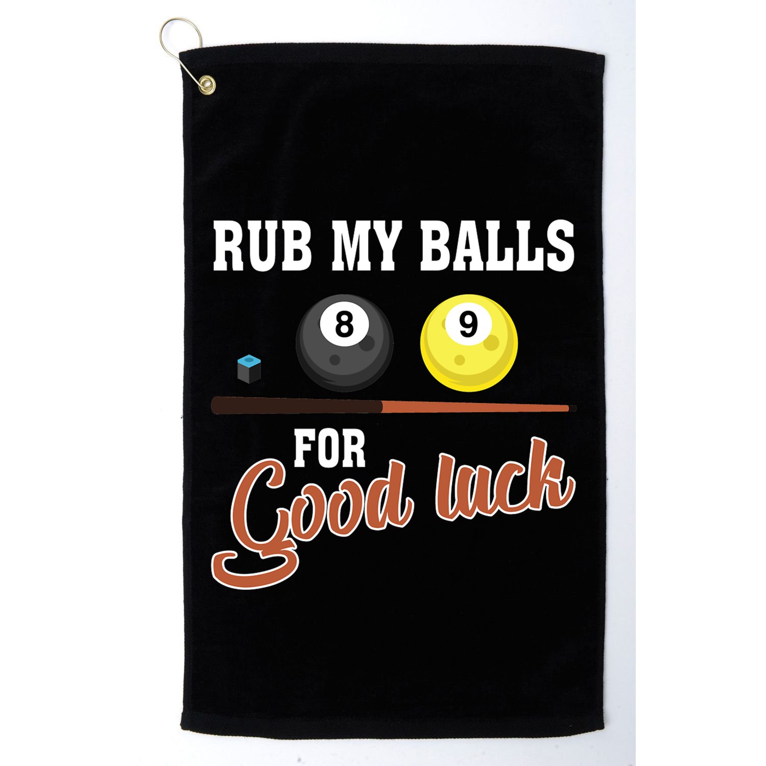 Father's Day Rub My Balls For Good Luck Pool Player Gift For Dad Golf Towel