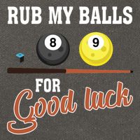Father's Day Rub My Balls For Good Luck Pool Player Gift For Dad Cotton Canvas Backpack