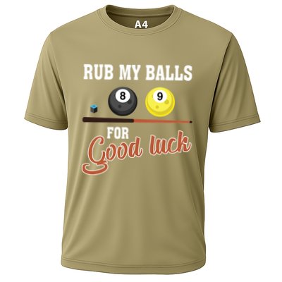 Father's Day Rub My Balls For Good Luck Pool Player Gift For Dad Performance Shirt