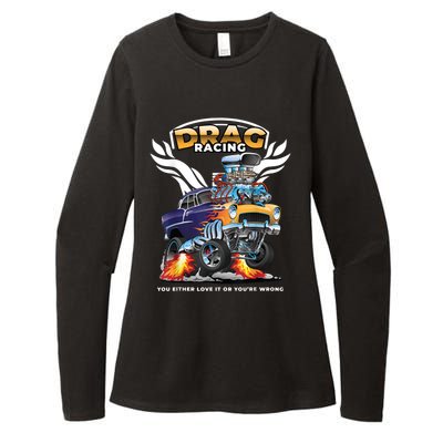 Funny Drag Racing Womens CVC Long Sleeve Shirt