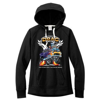 Funny Drag Racing Women's Fleece Hoodie