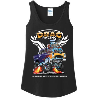 Funny Drag Racing Ladies Essential Tank