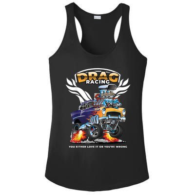 Funny Drag Racing Ladies PosiCharge Competitor Racerback Tank