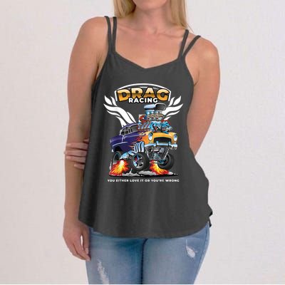 Funny Drag Racing Women's Strappy Tank