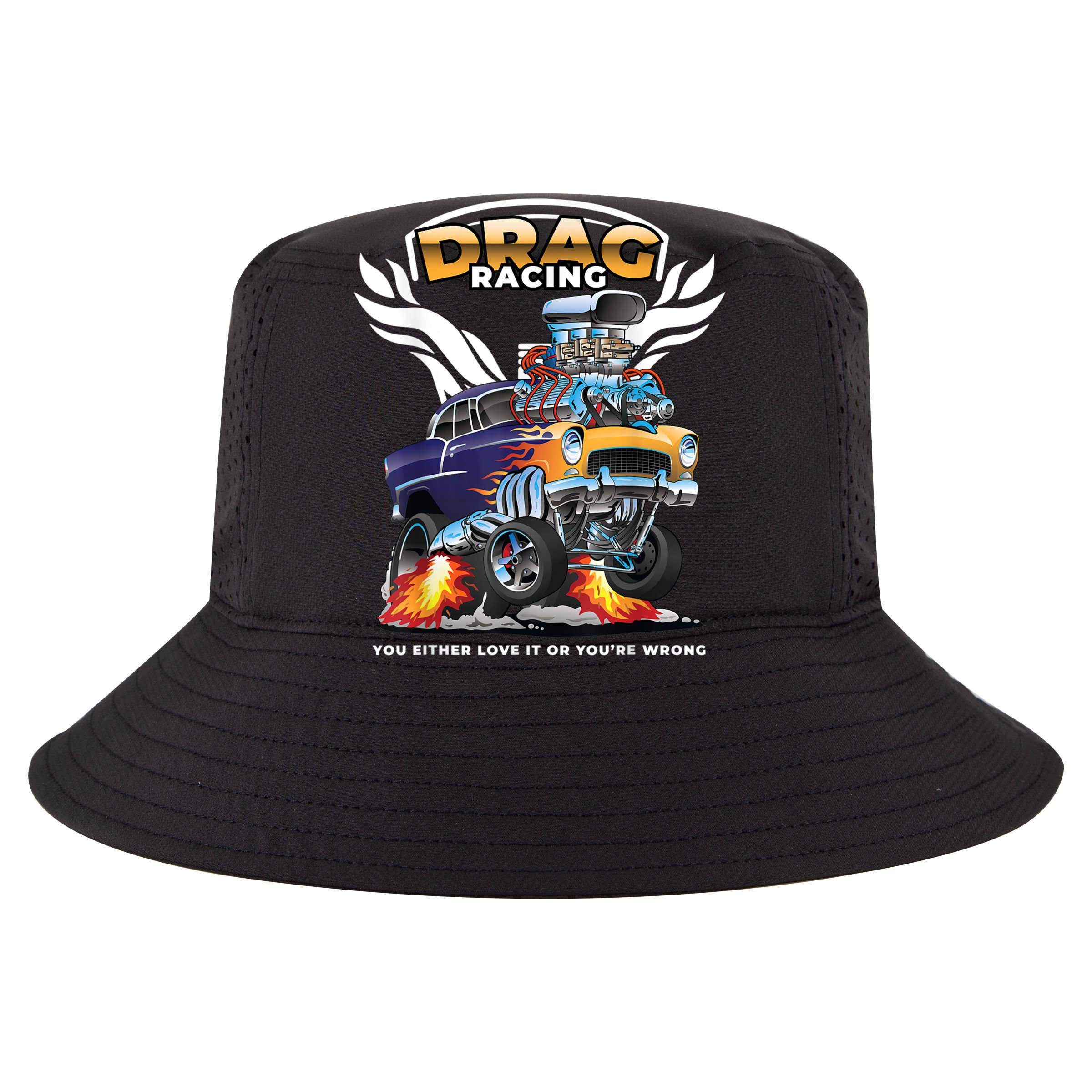 Funny Drag Racing Cropped Pullover Crew