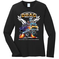 Funny Drag Racing Ladies Long Sleeve Shirt