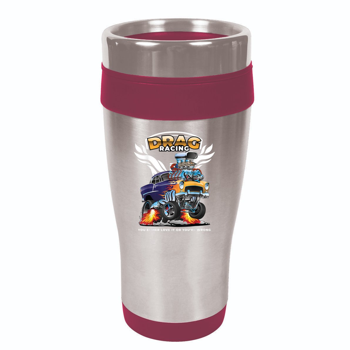 Funny Drag Racing 16oz Travel Tumbler