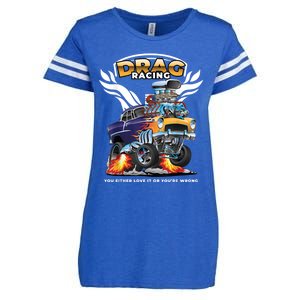 Funny Drag Racing Enza Ladies Jersey Football T-Shirt