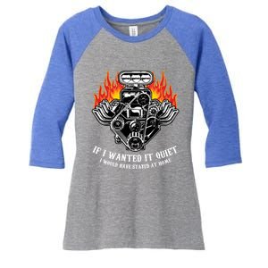 Funny Drag Racing Cute Gift Car Engine Mechanics Motor Racing Gift Women's Tri-Blend 3/4-Sleeve Raglan Shirt