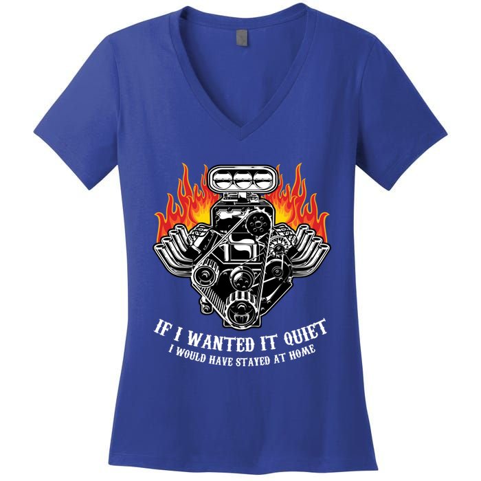 Funny Drag Racing Cute Gift Car Engine Mechanics Motor Racing Gift Women's V-Neck T-Shirt