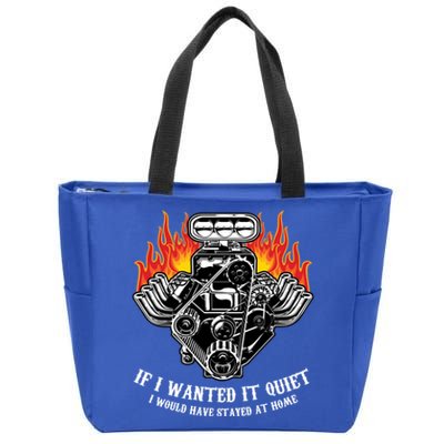 Funny Drag Racing Cute Gift Car Engine Mechanics Motor Racing Gift Zip Tote Bag