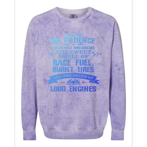 Funny Drag Racing Gift For Mechanics And Car Enthusiasts Colorblast Crewneck Sweatshirt