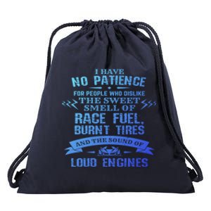 Funny Drag Racing Gift For Mechanics And Car Enthusiasts Drawstring Bag