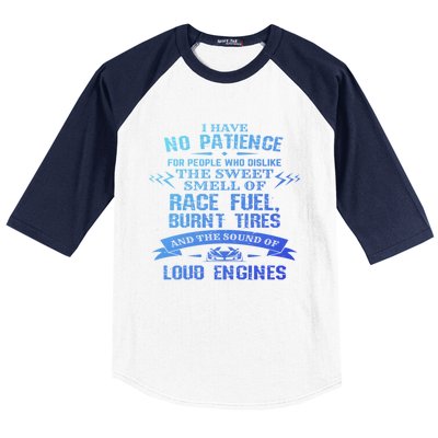 Funny Drag Racing Gift For Mechanics And Car Enthusiasts Baseball Sleeve Shirt