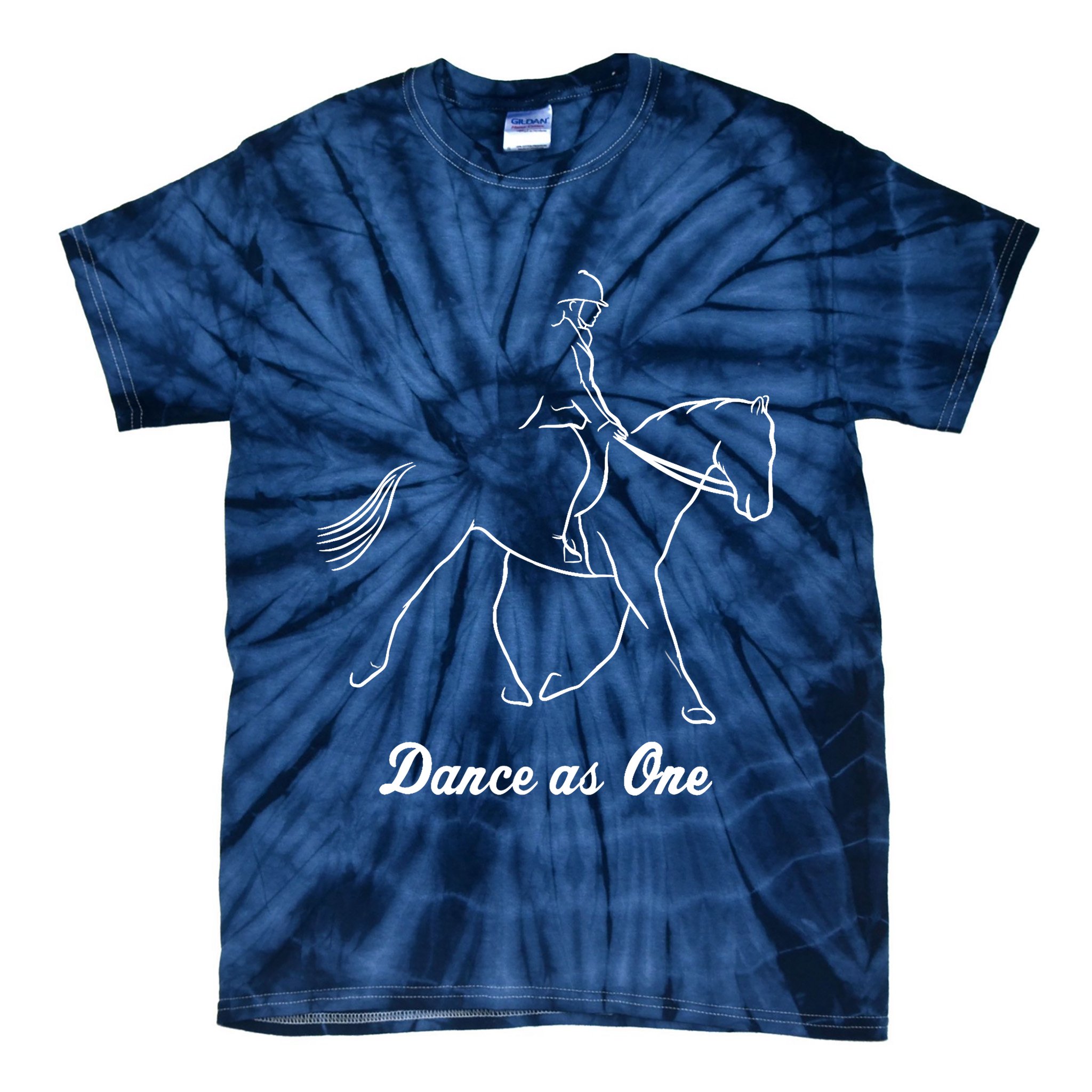 Funny Dressage Riding Horse Show Horseback Equestrian Gifts Tie-Dye T-Shirt