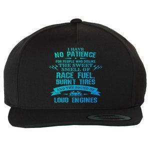 Funny Drag Racing Gift For Mechanics And Car Enthusiasts Wool Snapback Cap