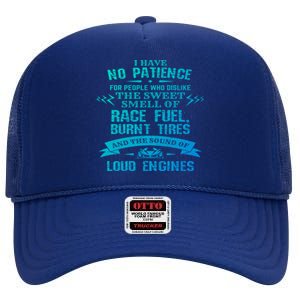 Funny Drag Racing Gift For Mechanics And Car Enthusiasts High Crown Mesh Back Trucker Hat