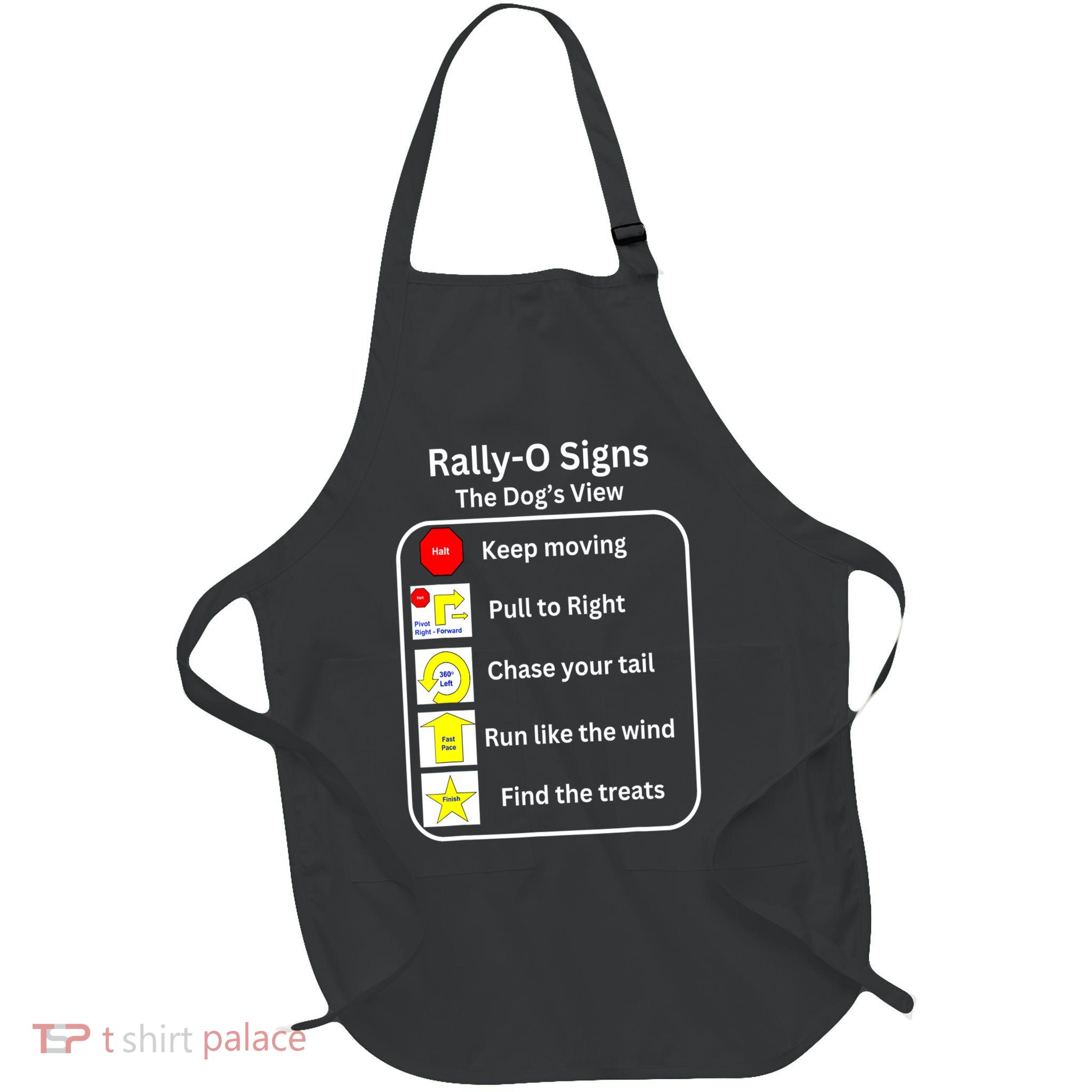 Funny Dog Rally Obedience Gift Full-Length Apron With Pockets