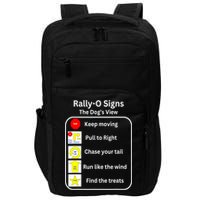 Funny Dog Rally Obedience Gift Impact Tech Backpack