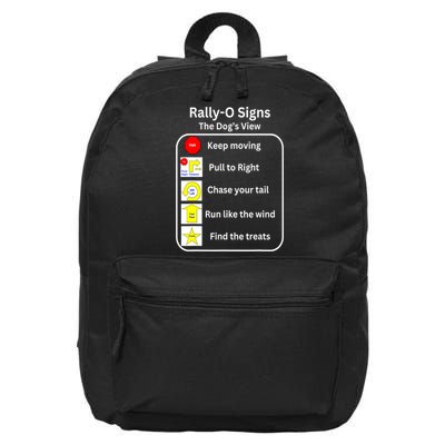 Funny Dog Rally Obedience Gift 16 in Basic Backpack