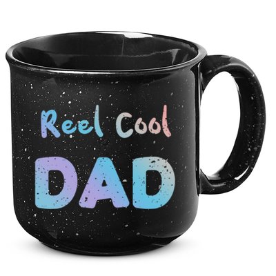 Fathers Day: Reel Cool Dad Fishing Dad Sayings Cool Gift 15oz Campfire Ceramic Mug