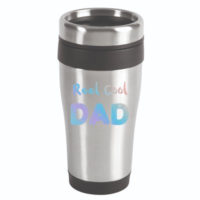 Fathers Day: Reel Cool Dad Fishing Dad Sayings Cool Gift 16oz Travel Tumbler