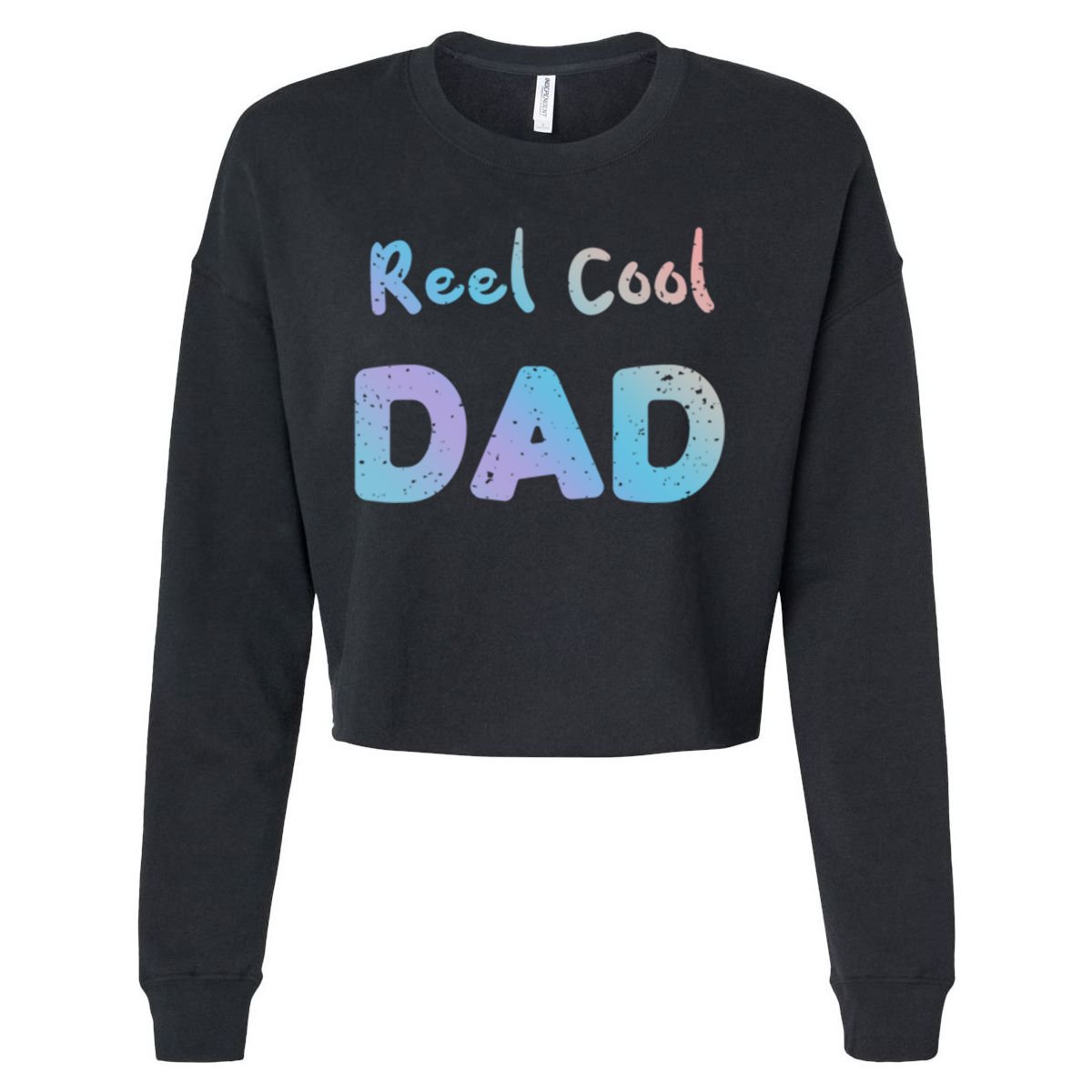 Fathers Day: Reel Cool Dad Fishing Dad Sayings Cool Gift Cropped Pullover Crew