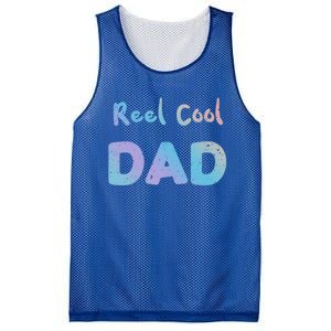 Fathers Day: Reel Cool Dad Fishing Dad Sayings Cool Gift Mesh Reversible Basketball Jersey Tank