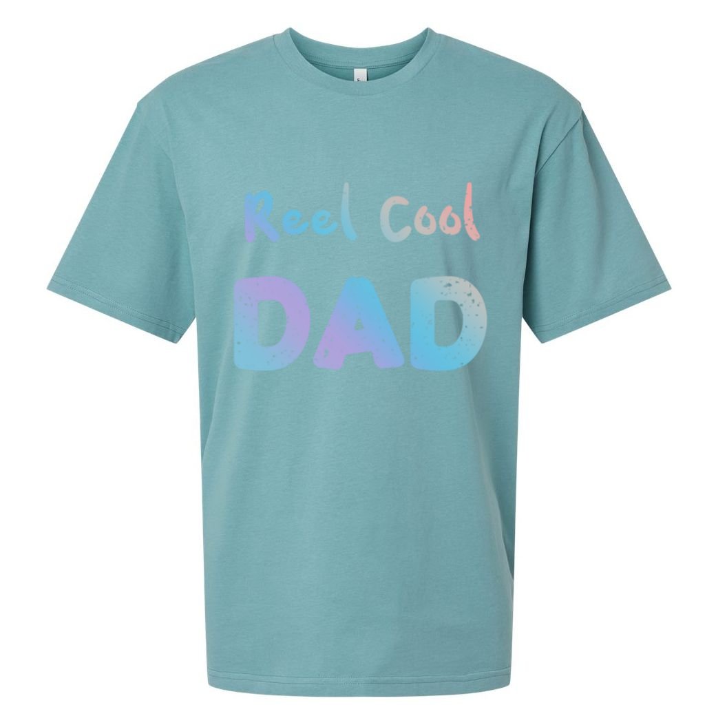 Fathers Day: Reel Cool Dad Fishing Dad Sayings Cool Gift Sueded Cloud Jersey T-Shirt