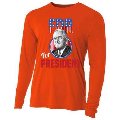 Franklin Delano Roosevelt Fdr For President Campaign Gift Cooling Performance Long Sleeve Crew