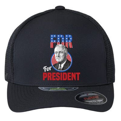 Franklin Delano Roosevelt Fdr For President Campaign Gift Flexfit Unipanel Trucker Cap