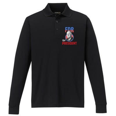 Franklin Delano Roosevelt Fdr For President Campaign Gift Performance Long Sleeve Polo