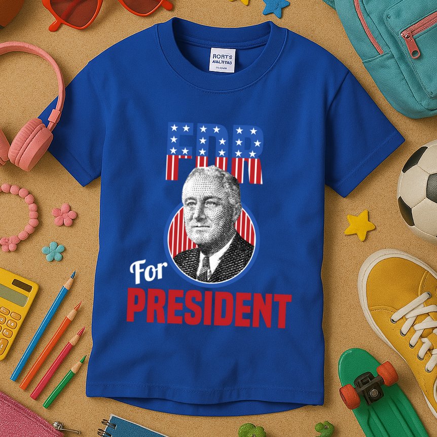 Franklin Delano Roosevelt Fdr For President Campaign Gift Kids T-Shirt