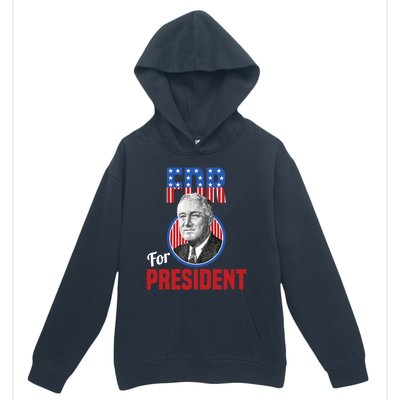 Franklin Delano Roosevelt Fdr For President Campaign Gift Urban Pullover Hoodie