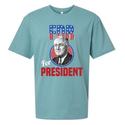 Franklin Delano Roosevelt Fdr For President Campaign Gift Sueded Cloud Jersey T-Shirt