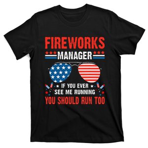 Fireworks Director Run Funny Fourth Of July 4th T-Shirt