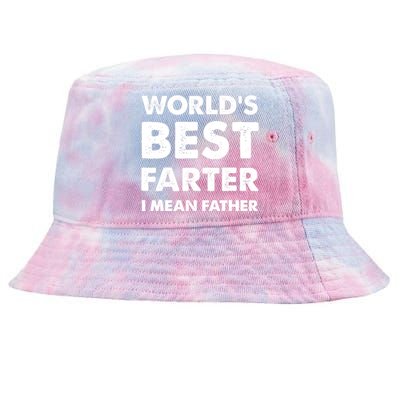 Father's Day Retro Dad World's Best Farter I Mean Father Tie-Dyed Bucket Hat