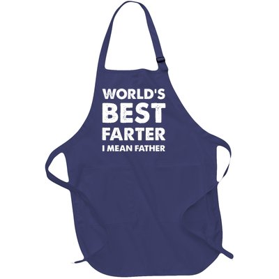 Father's Day Retro Dad World's Best Farter I Mean Father Full-Length Apron With Pockets