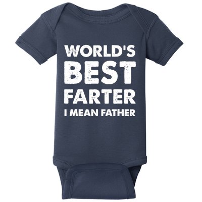 Father's Day Retro Dad World's Best Farter I Mean Father Baby Bodysuit