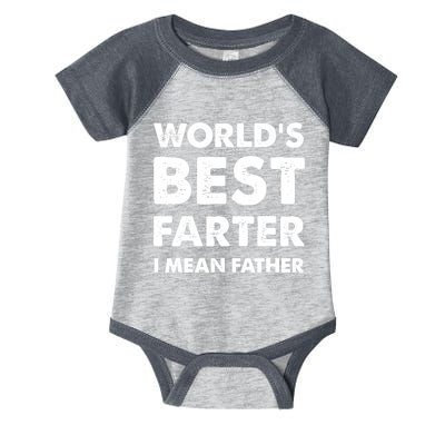 Father's Day Retro Dad World's Best Farter I Mean Father Infant Baby Jersey Bodysuit